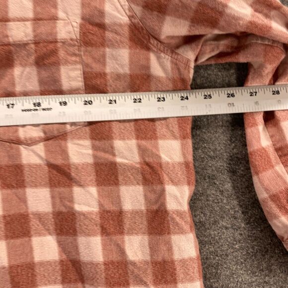Universal Thread Shirt Women L Large Pink Plaid Button Up Collared Long Sleeve - Picture 5 of 7